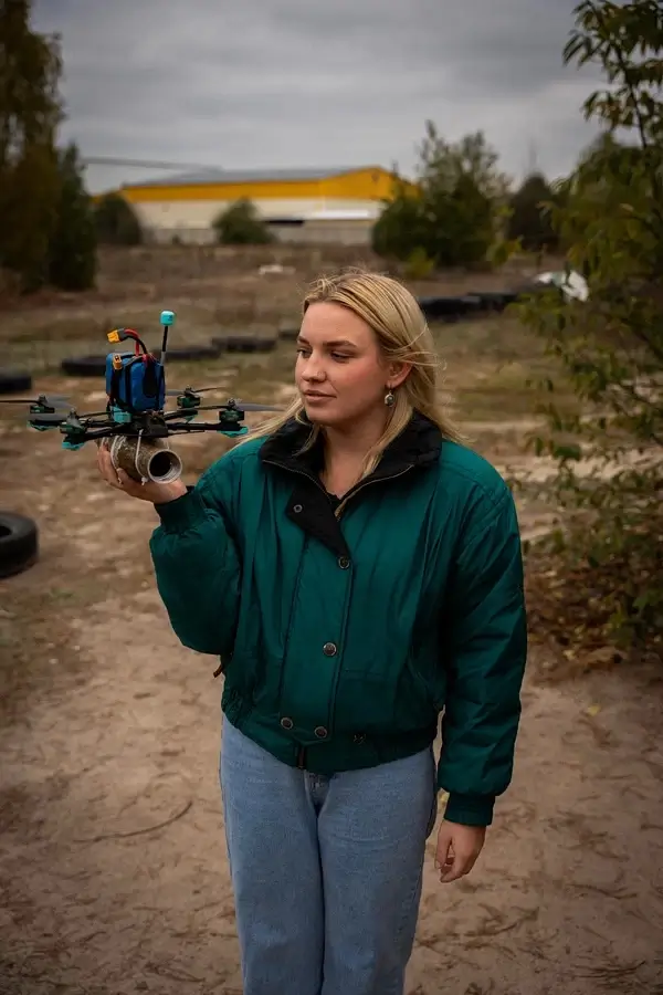 Kelsie Kimberlin with quadcopter